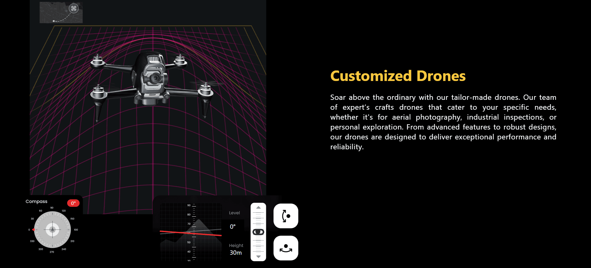 Teific 3D Drone Control Panel